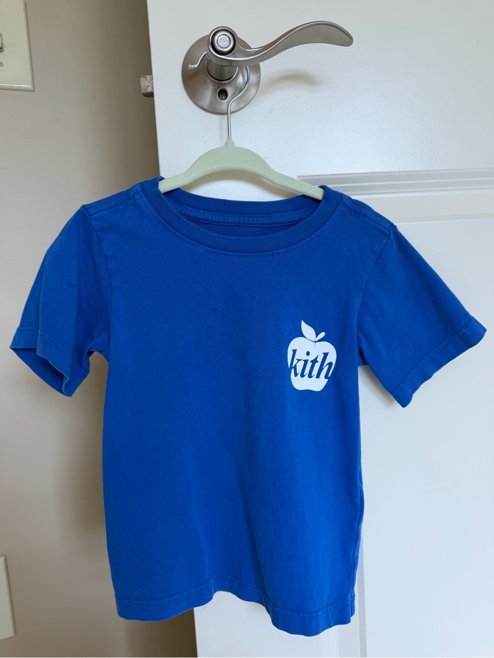 Kith Kids Royal Blue Tee with White Apple Logo